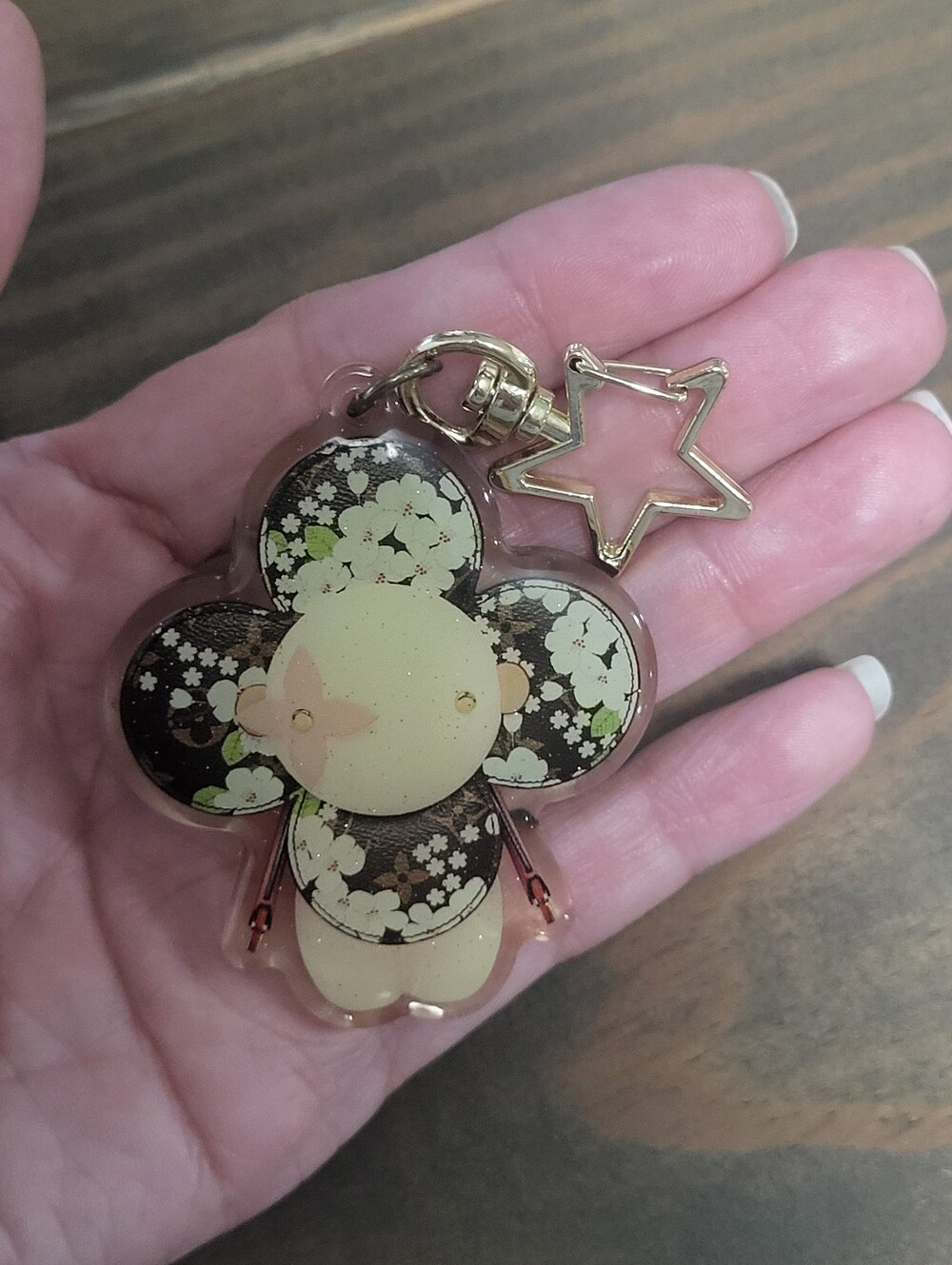 Vivienne Head Flower Crown Bag Charm key chain